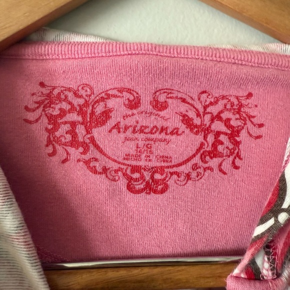 Vintage Y2K Arizona Jeans Pink White Butterfly Hoodie Sweatshirt Size Large - Picture 4 of 5